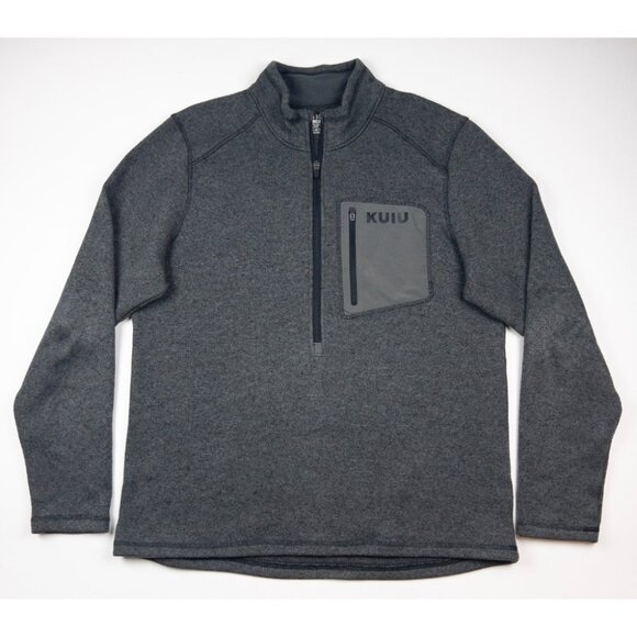 KUIU Base Camp High Loft Sweater Fleece Men's 2XL Gray Pullover Half Zip Outdoor - Picture 1 of 14